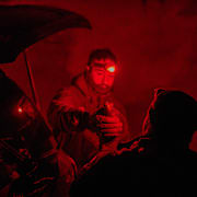 Ukrainska sodlater utanför Cherson. 