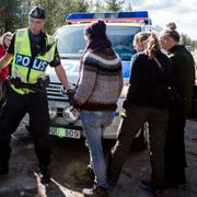 Protester mot gruvbygget 2013.