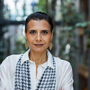 Centerpartiets Abir Al-Sahlani i Europaparlamentet i Strasbourg.
