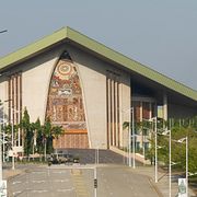 Parlamentet i Papua Nya Guineas huvudstad Port Moresby. Arkivbild.