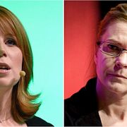 Annie Lööf i dag. Lena Nitz på polisförbundet, arkivbild.