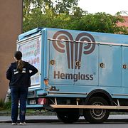 Arkivbild på en Hemglass-bil.