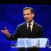  Ulf Kristersson (M), statsminister och partiledare håller tal när Moderaterna arrangerar sitt Sverigemöte på Karlstad CCC.