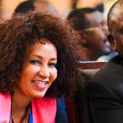 Sydafrikas president Cyril Ramaphosa och utrikesminister Lindiwe Sisulu när avtalet undertecknades i Rwanda 2018