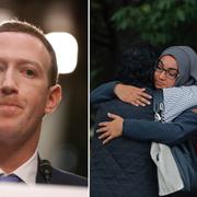 Mark Zuckerberg, sörjande i Christchurch där 50 människor mördades i ett terrordåd mot två moskéer. 