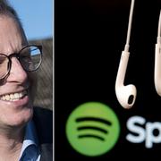 Damberg hyllar Spotify. Arkivbilder.