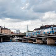 Området kring Gamla stans tunnelbanestation mot Mälaren.