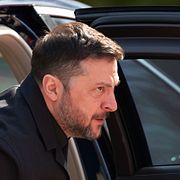 Urainas president Volodymyr Zelenskyj under ett tidigare besök i Rumänien.