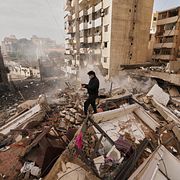 Förödelse i en israelisk attack mot Beirut.