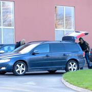 Bild från polisinsatsen i Värnamo i går kväll.