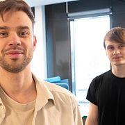 Anton Osika och Fabian Hedin, grundarna av AI-företaget Lovable.