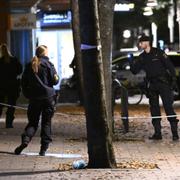 Polisen på plats i Skarpnäck.