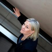 Socialdemokraternas partiledare Magdalena Andersson (S) anländer till statsministeromröstningen i riksdagen.