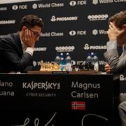 Caruana och Carlsen i dag.