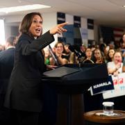 Vicepresident Kamala Harris på måndagen.