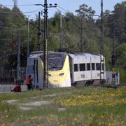 Arlanda express-tåget på lördagen.