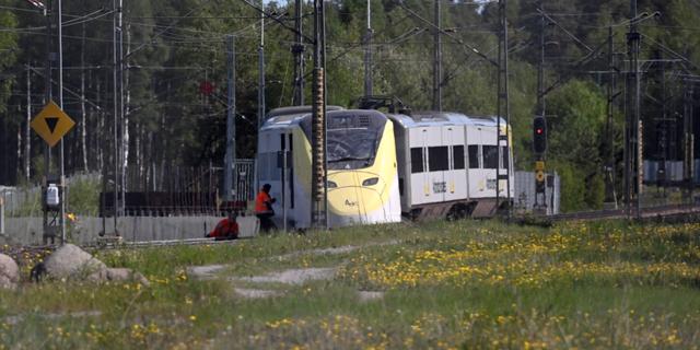 Arlanda express-tåget på lördagen. Pontus Lundahl / TT