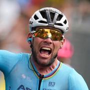 Mark Cavendish efter målgången. 