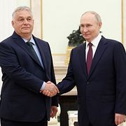  Viktor Orbán och Vladimir Putin.