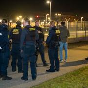 Danska poliser under insatsen vid Kastrups flygplats.