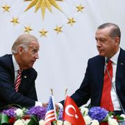 Joe Biden och  Recep Tayyip Erdogan.