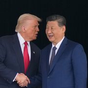 Donald Trump och Xi Jinping vid ett tidigare möte.