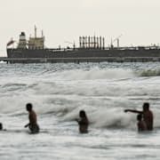 Bilden föreställer en annan oljetanker utanför Venezuelas kust.