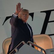 Donald Trump på väg till Ankara.