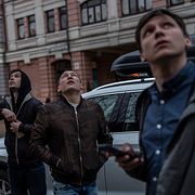 Invånare i Kyiv, 4 maj. Bernat Armangue / AP