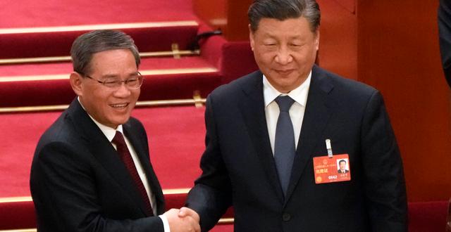 Li Qiang och Xi Jinping. Mark Schiefelbein / AP