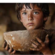 En skärmdump av bilder som visas vid en sökning på ”Poverty” på bildbanken Freepik. 