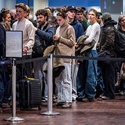 Köer på Kastrup under fredagen.