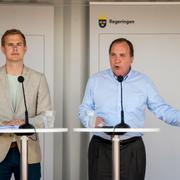 Gustav Fridolin och Stefan Löfven.