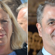 Svenska kraftnäts generaldirektör Ulla Sandborgh och energiminister Ibrahim Baylan (S)