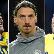 Emil Forsberg, Zlatan Ibrahimovic och Andreas Granqvist.