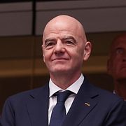 Fifas president Gianni Infantino under matchen mellan Elfenbenskusten och Norge den 30 juni.