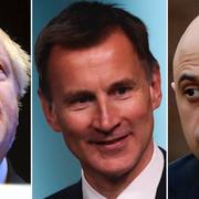 Boris Johnson, Jeremy Hunt och Sajid Javid. 