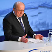 Andrius Kubilius, EU-kommissionär med ansvar för försvar och rymdfrågor, under Folk och Försvars Rikskonferens på Högfjällshotellet i Sälen. 