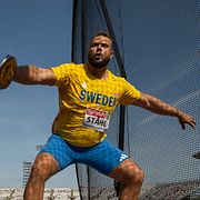 Daniel Ståhl under diskuskvalet.