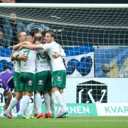 Göteborgs John Alvbåge deppar efter Hammarbys 1-0–mål