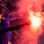 IFK Göteborg-supportrar under en match i augusti 2025.