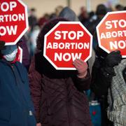 Abortmotståndare demonstrerar i Nebraska i januari. 