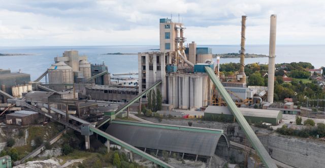Cementas cementfabrik och kalkbrott i Slite på Gotland. Fredrik Sandberg/TT / TT NYHETSBYRÅN