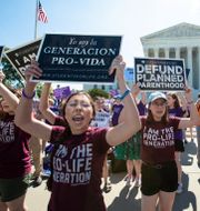 Abortmotståndare demonstrerar i Washington. J. Scott Applewhite / TT NYHETSBYRÅN