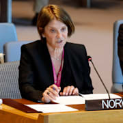 Mona Juul i FN:s säkerhetsråd 2019.