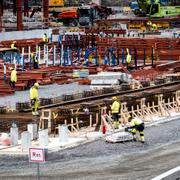 Illustrationsbild. Stegras byggarbetsplats i Boden. Bilden har inget med arbetsmiljöinspektionen att göra. 