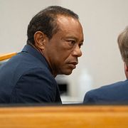 Tiger Woods i rätten i dag.