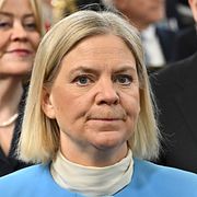 De två som åtnjuter högst förtroende i svensk politik – Magdalena Andersson (S) och Ulf Kristersson (M).