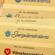 
Valsedlar för val till riksdagen.