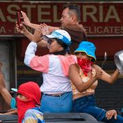 Demonstration mot valresultatet i Valencia, Venezuela, 30 juli 2024.  